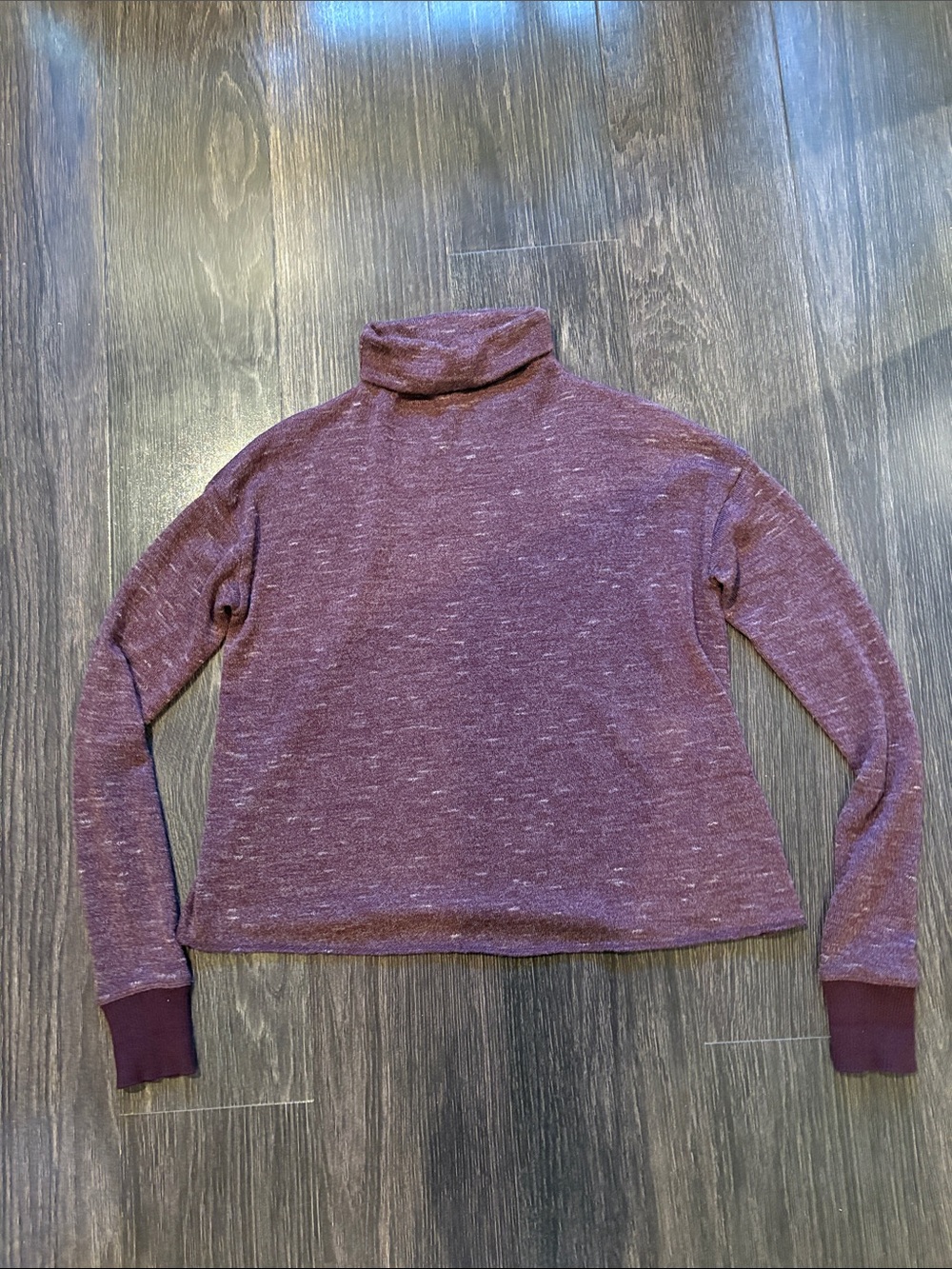 Wilfred turtleneck sweater in heathered plum xxs